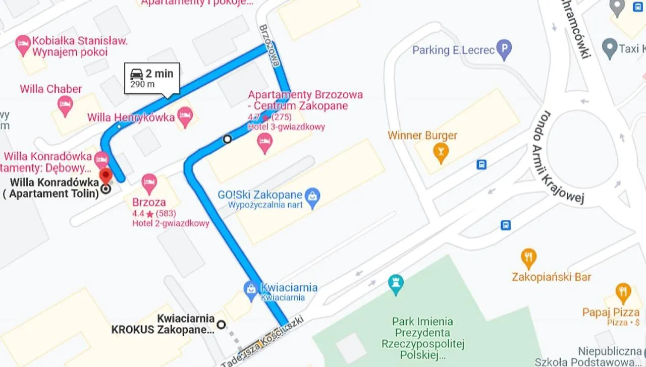 Willa Konradówka  Zakopane Apartamento